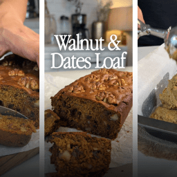 Eggless Walnut & Dates Loaf with Coffee—Moist, Flavourful & Perfect for Tea-Time