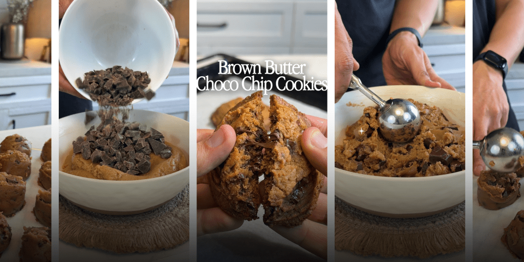 Eggless Brown Butter New York Style Chocolate Chip Cookies (Easy Recipe)