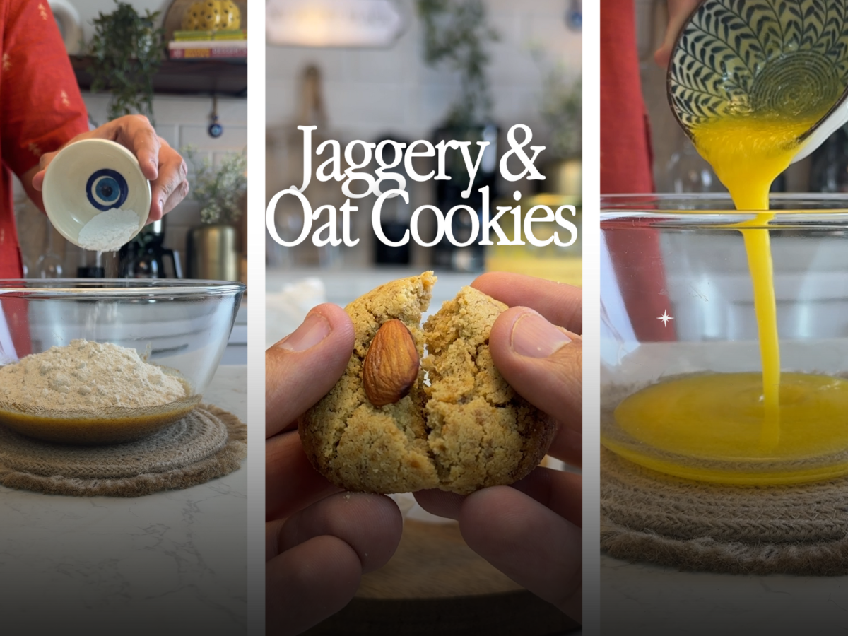 Soft & Chewy Oats Jaggery Cookies (Air Fryer Special)